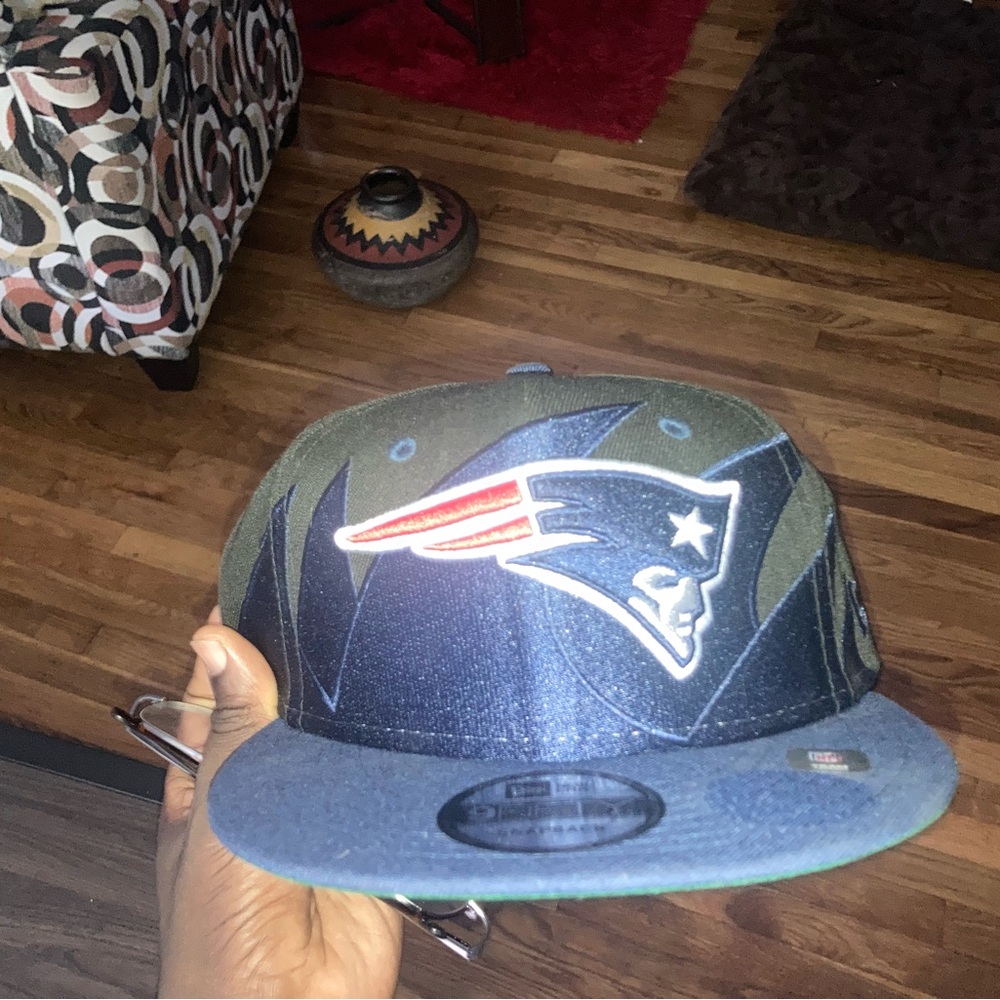 New Era Blue New England Patriots Sharktooth SnapBack Cap